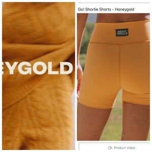 Nwt Daily Drills Go shorts In Marigold Honey Gold  S
